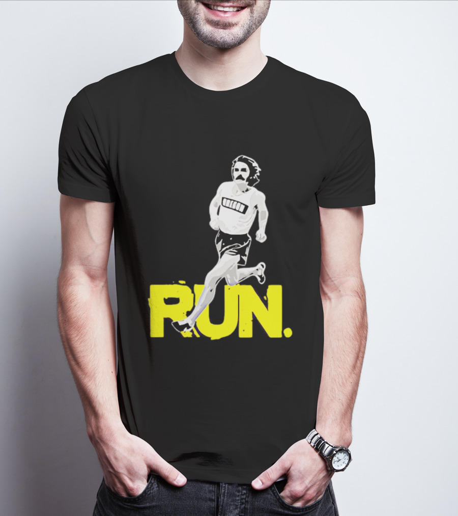 Steve Prefontaine Run Iconic Yellow T-Shirt