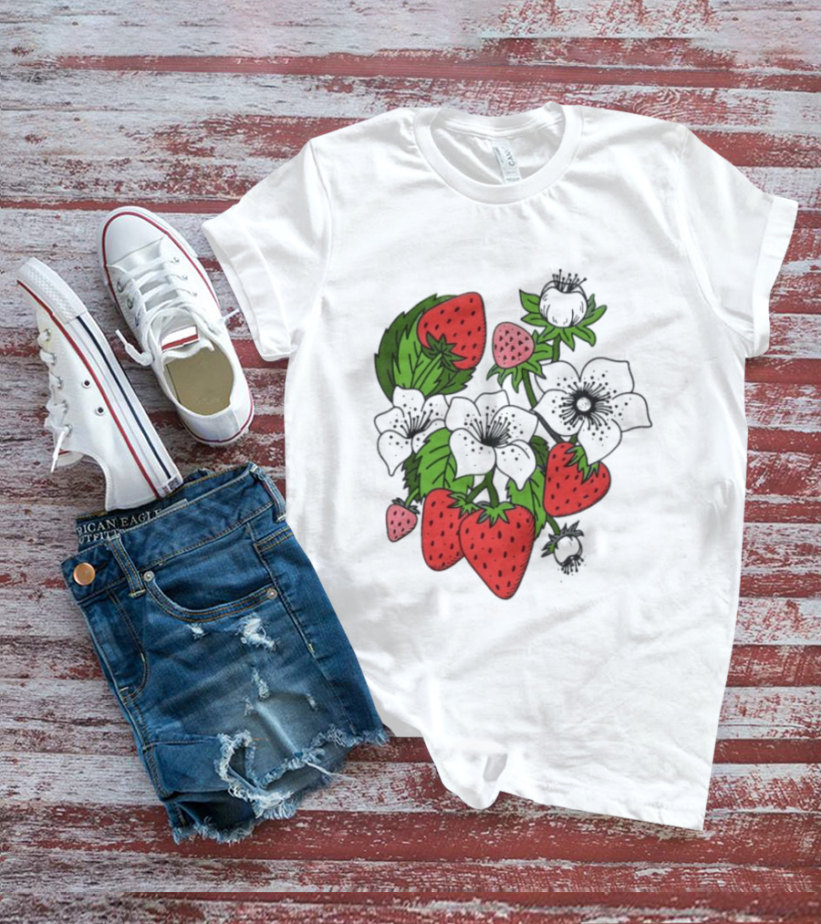 Big Bud Press Strawbaby Anniversary Strawberry Botanical T-Shirt