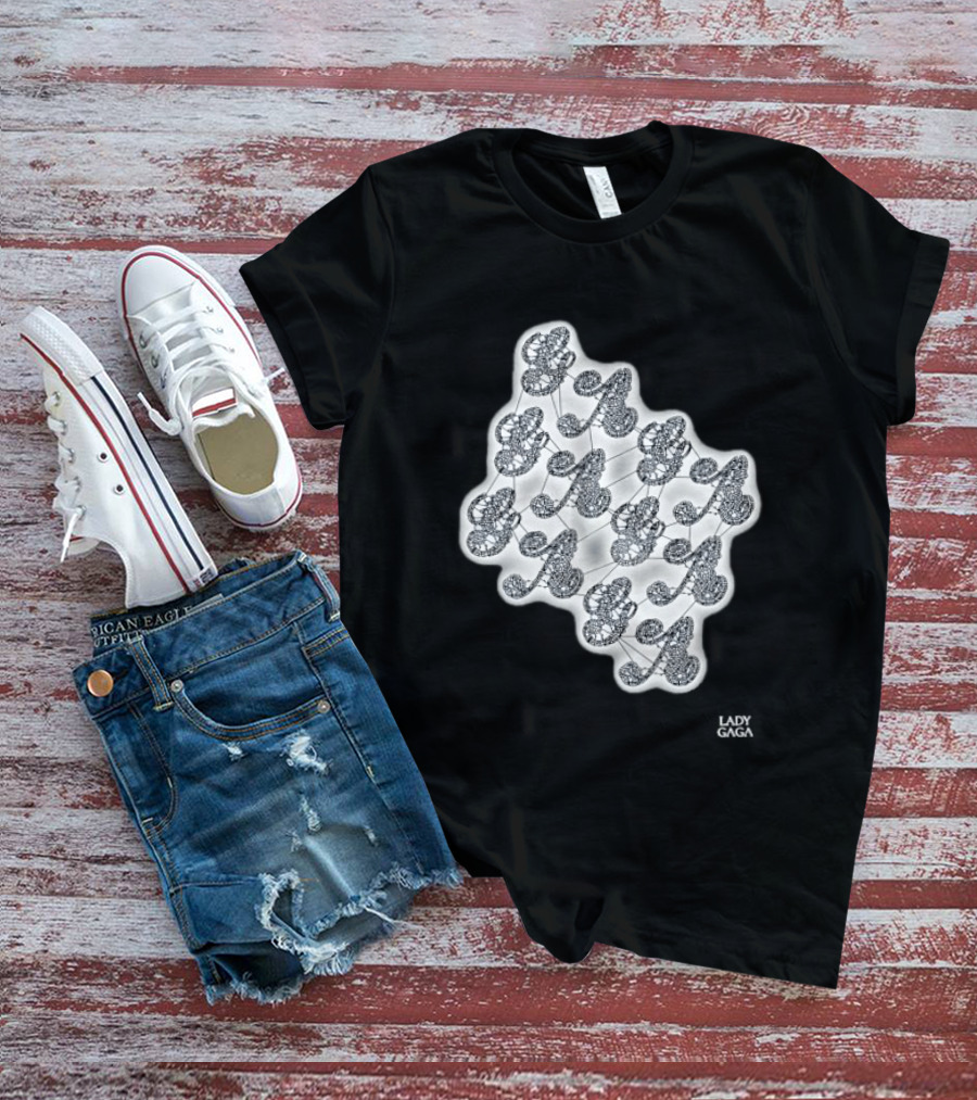Lady Gaga Lace Gaga Artistic Monogram T-Shirt