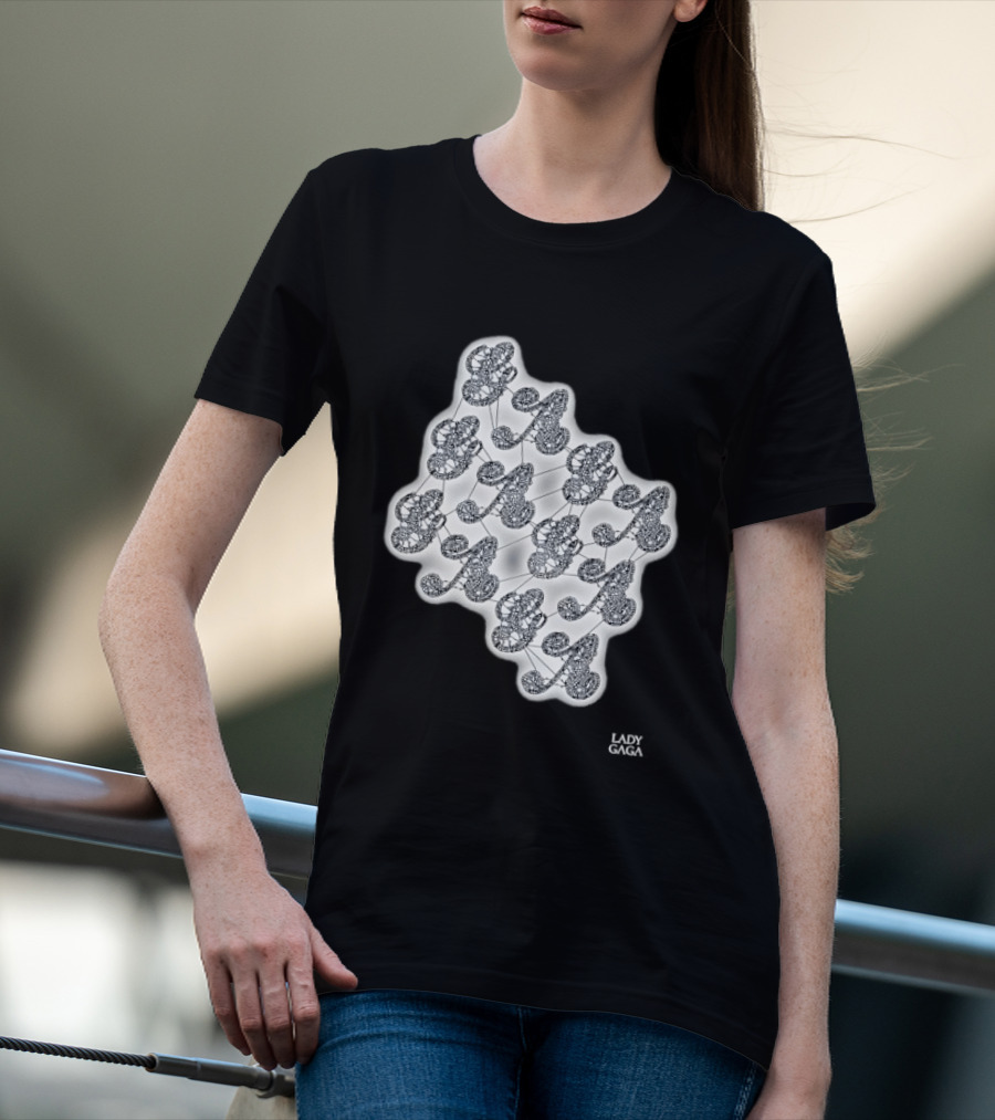 Lady Gaga Lace Gaga Artistic Monogram T-Shirt