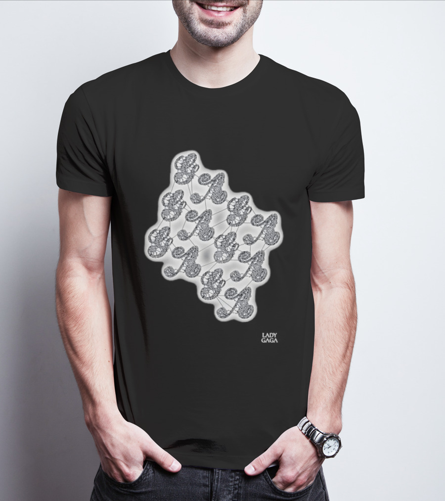 Lady Gaga Lace Gaga Artistic Monogram T-Shirt