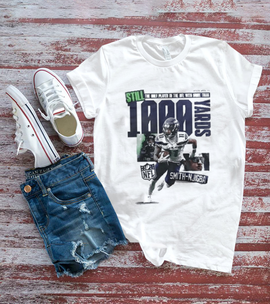 Jaxon Smith Njigba 1000 Yards Leading Receiver Seattle Seahawks T-Shirt