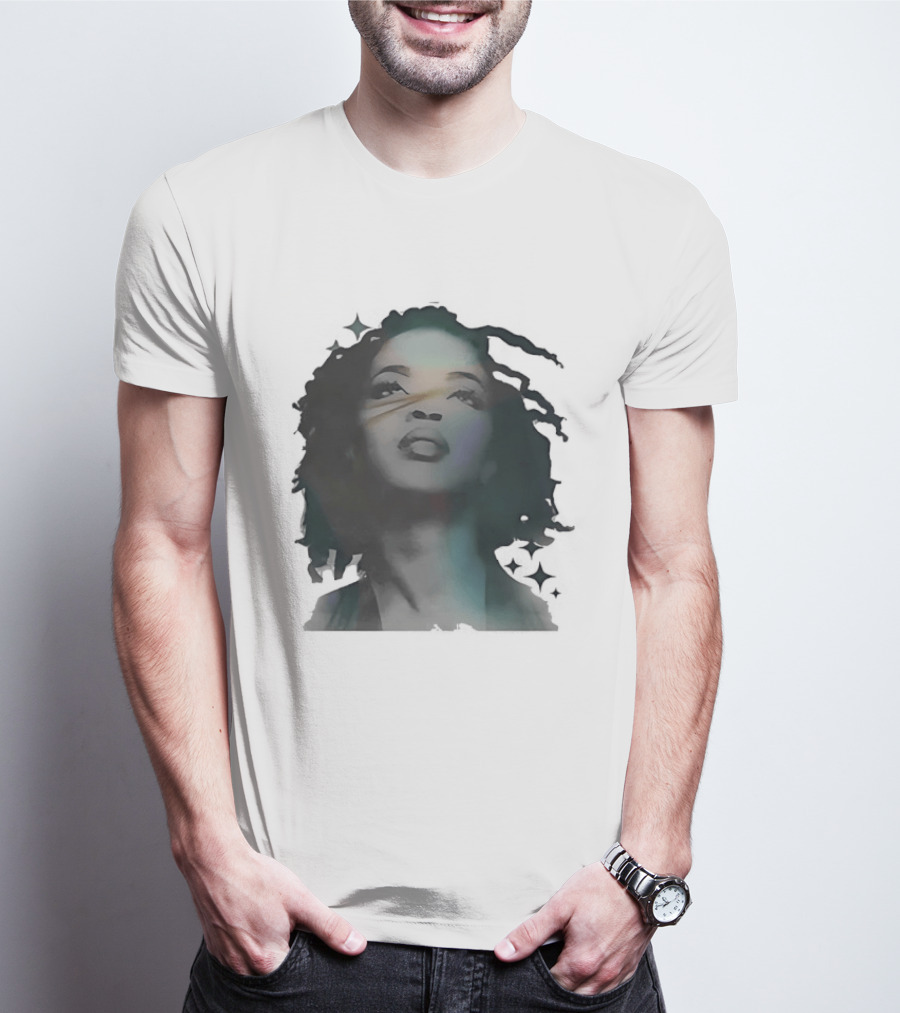 Lauryn Hill Watercolor Style Dreadlocks T-Shirt