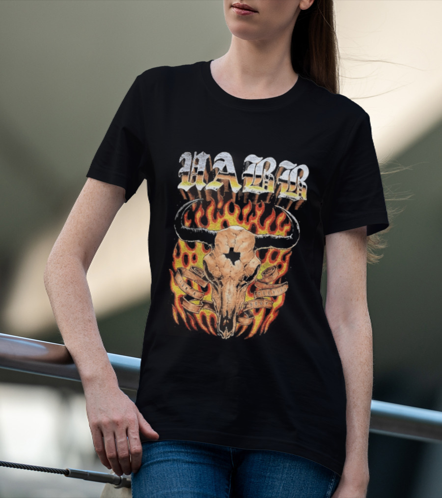 Upon A Burning Body Marr Texas Skull Flames T-Shirt