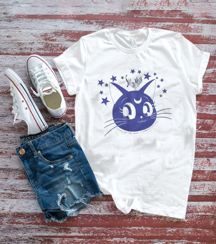 Sailor Moon Luna Guidance Of The Moon Anime Cat Stars T-Shirt