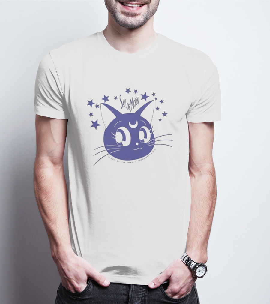 Sailor Moon Luna Guidance Of The Moon Anime Cat Stars T-Shirt