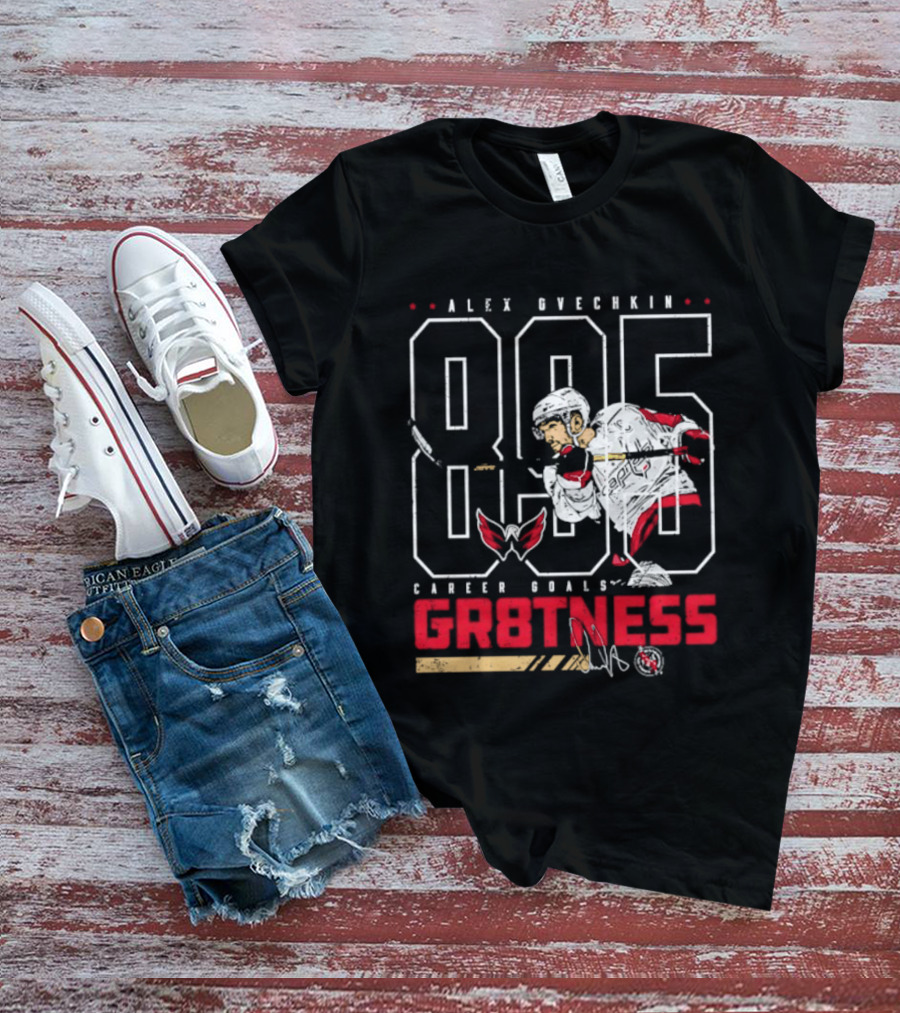 Alex Ovechkin 895 Career Goals GR8TNESS Washington Capitals Hockey T-Shirt