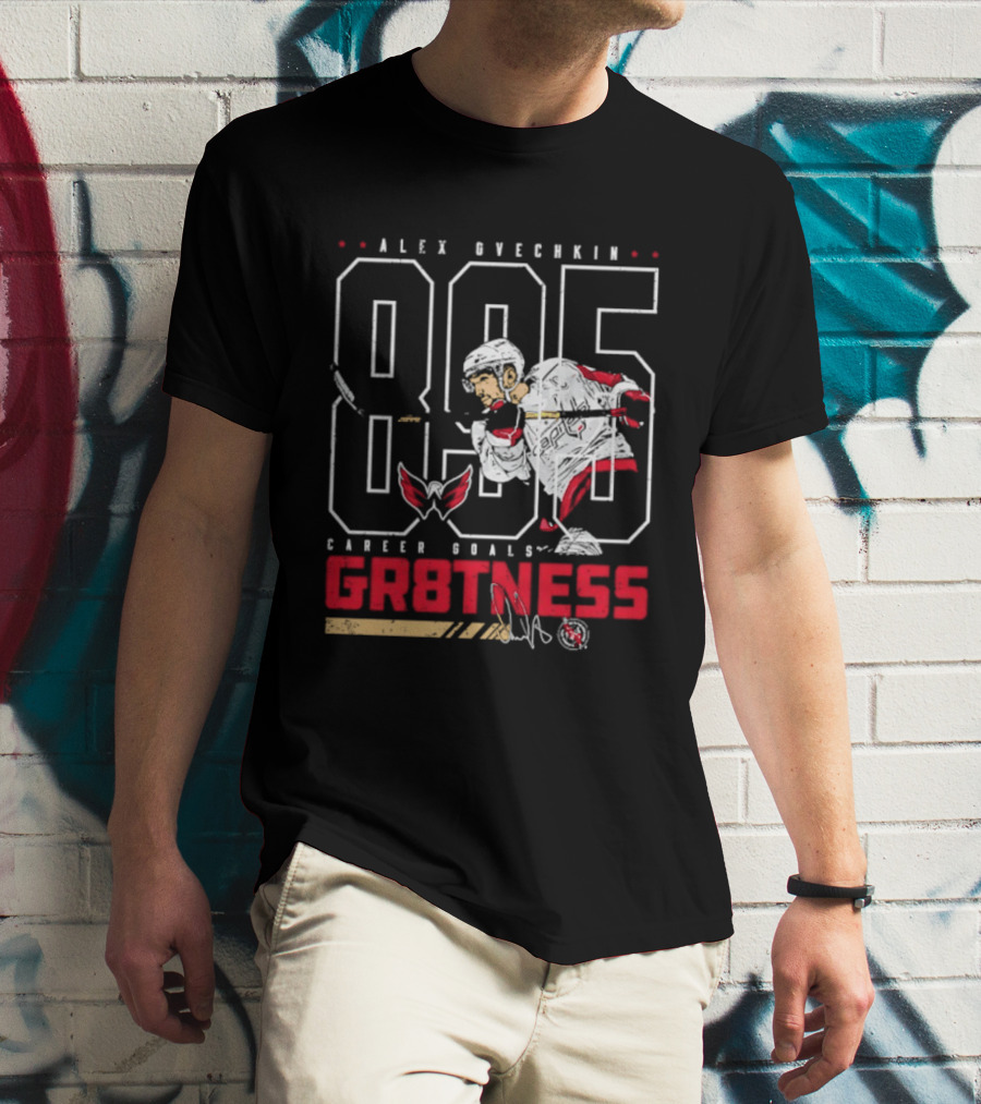 Alex Ovechkin 895 Career Goals GR8TNESS Washington Capitals Hockey T-Shirt