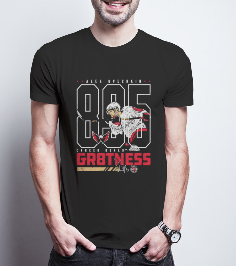 Alex Ovechkin 895 Career Goals GR8TNESS Washington Capitals Hockey T-Shirt