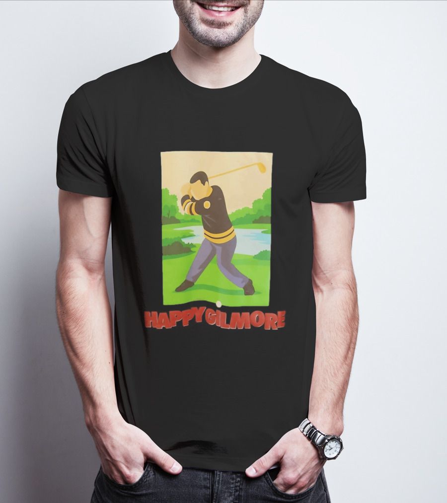 Happy Gilmore Hockey Player Golfing Pittsburgh Penguins T-Shirt