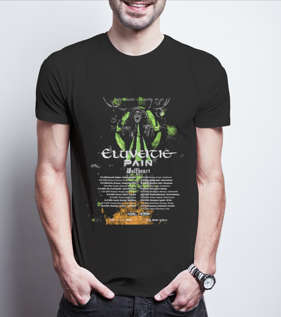 Eluveitie Pan European Tour 2026 Dates Part 3 Music Event T-Shirt