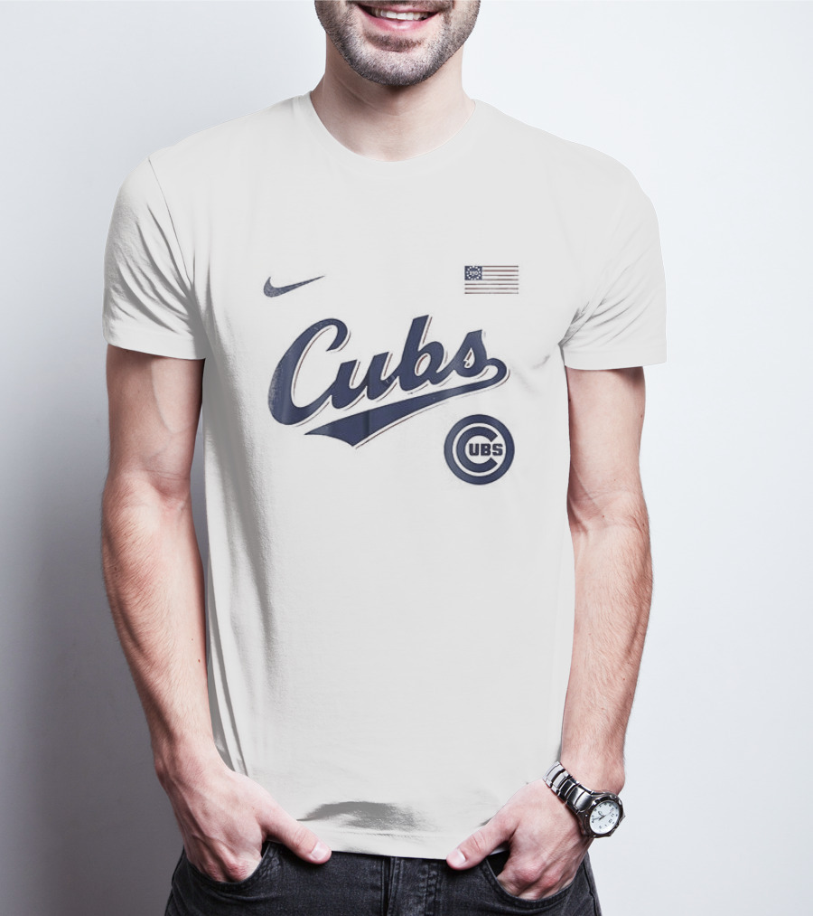 Nike Cubs USA 250th Anniversary Flag T-Shirt