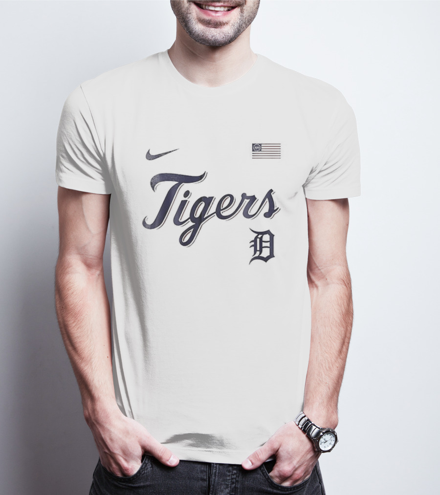 Nike Detroit Tigers USA 250th Anniversary Baseball Celebration T-Shirt