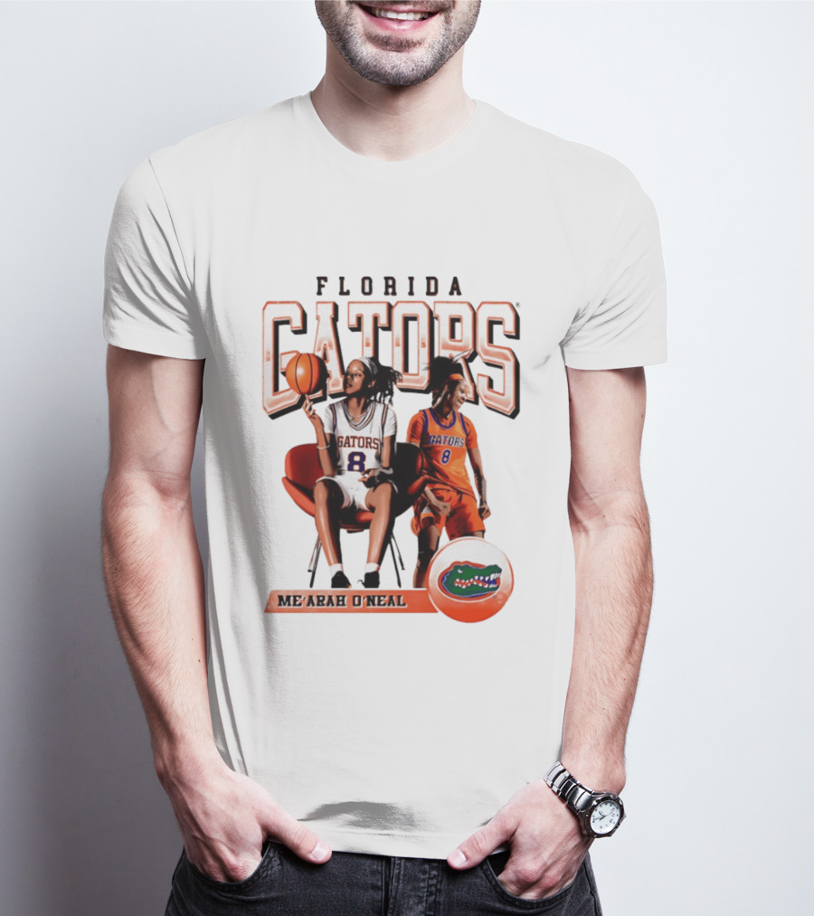 Florida Gators Me'Arah O'Neal Basketball Player 8 T-Shirt