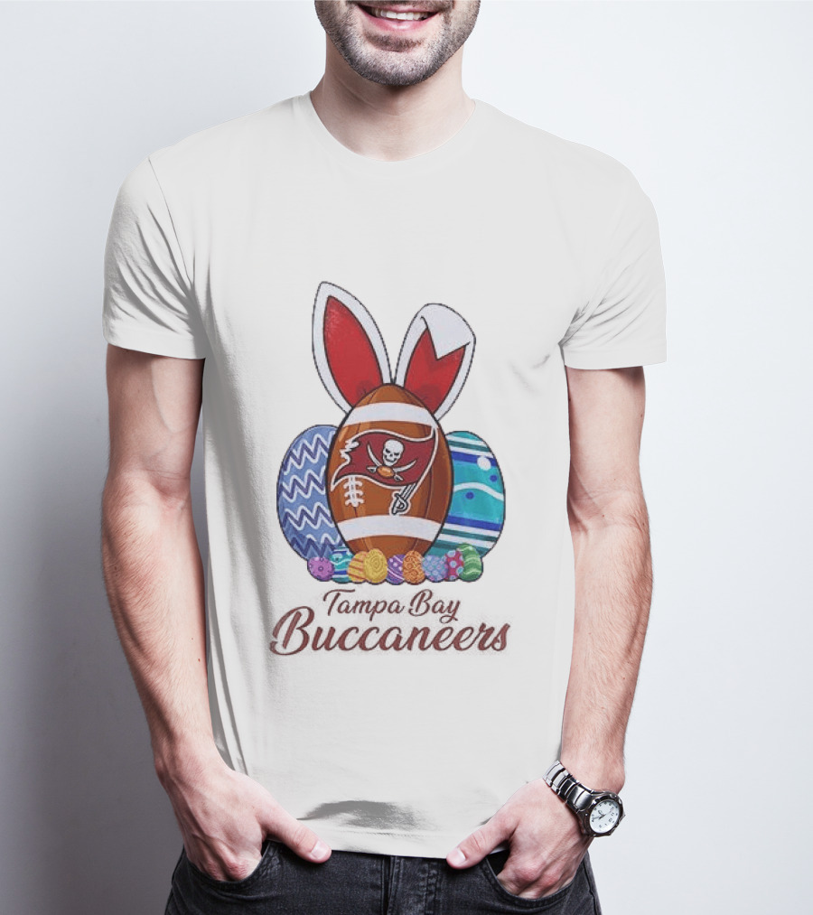 Tampa Bay Buccaneers Easter Bunny Football Eggs Buccaneers T-Shirt