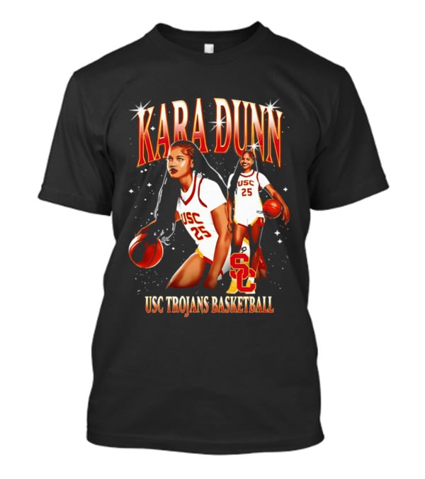 Kara Dunn USC Trojans Basketball Player Collage With Jersey 25 And Iconic SC T-Shirt