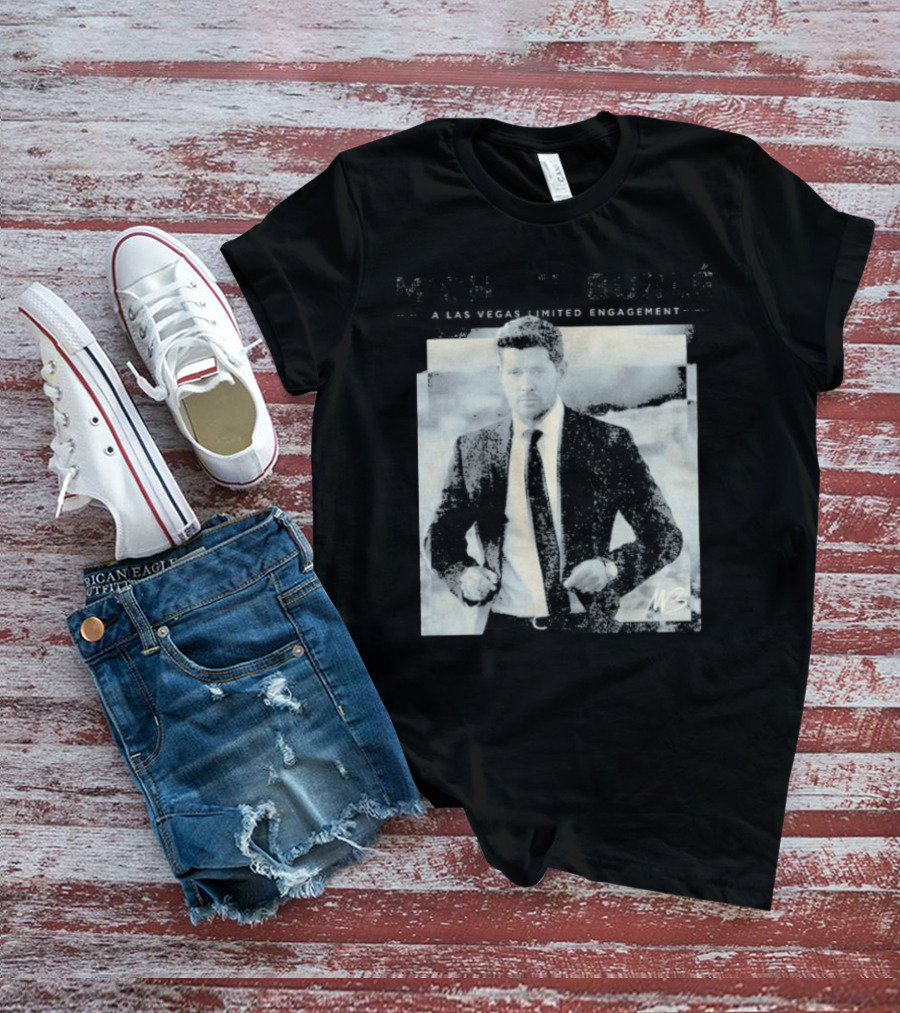 Michael Buble A Vegas Photo Classic Suit Style MB Signature T-Shirt