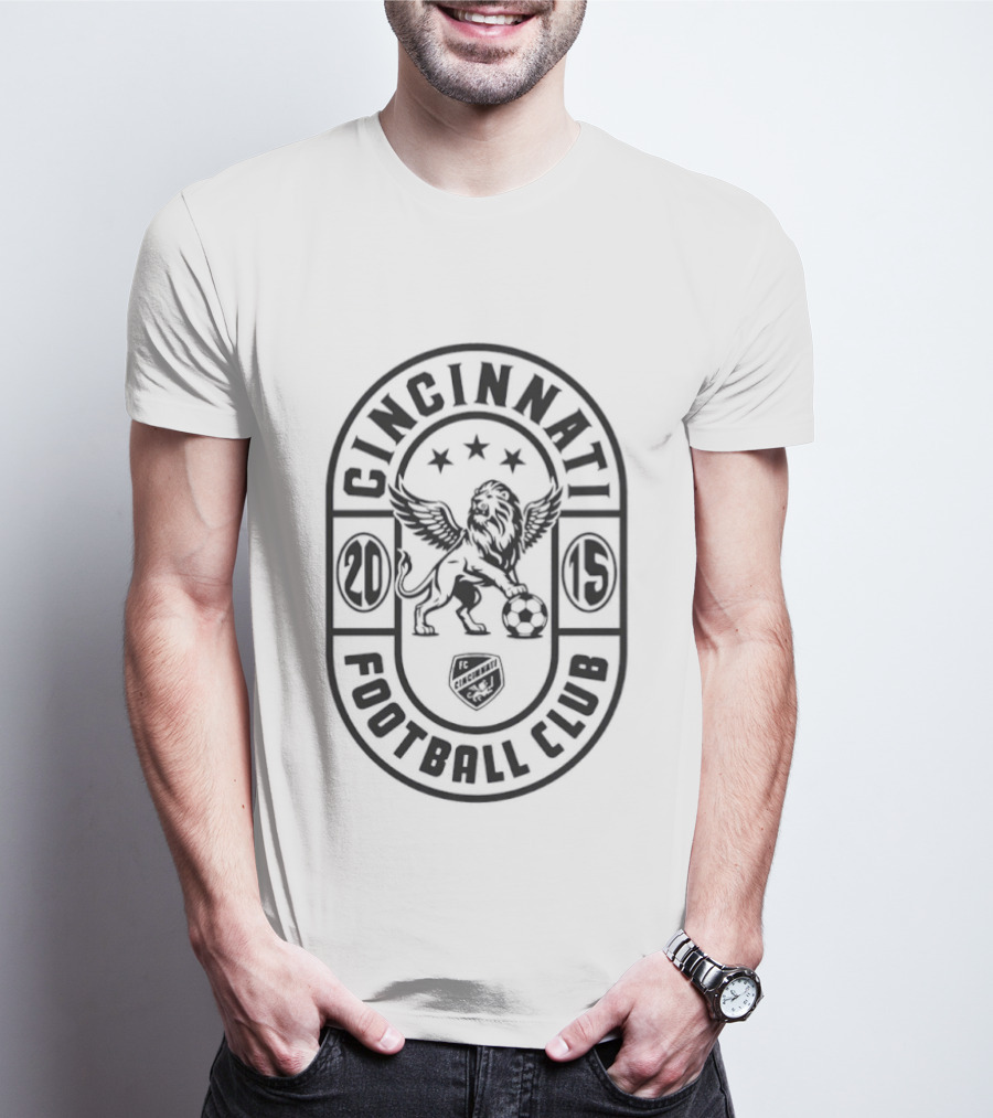 Cincinnati Football Club Winged Lion Emblem Est 2015 T-Shirt