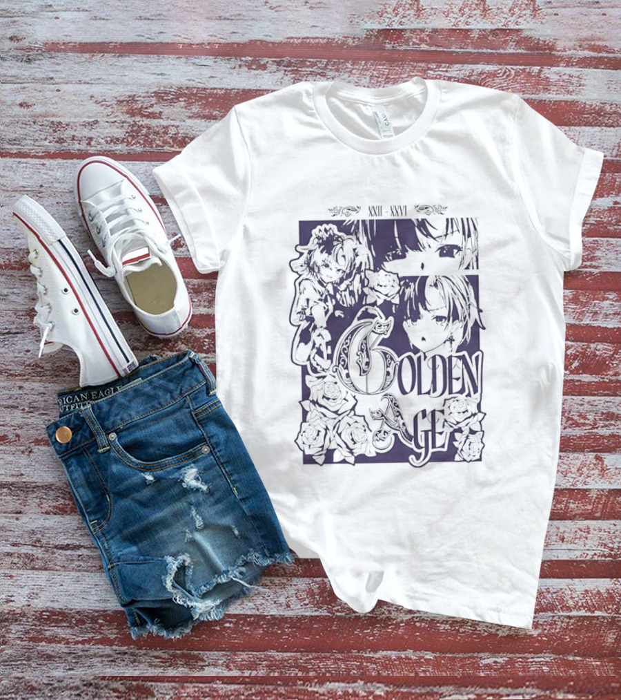 Golden Age Rin Penrose Anime Roses T-Shirt