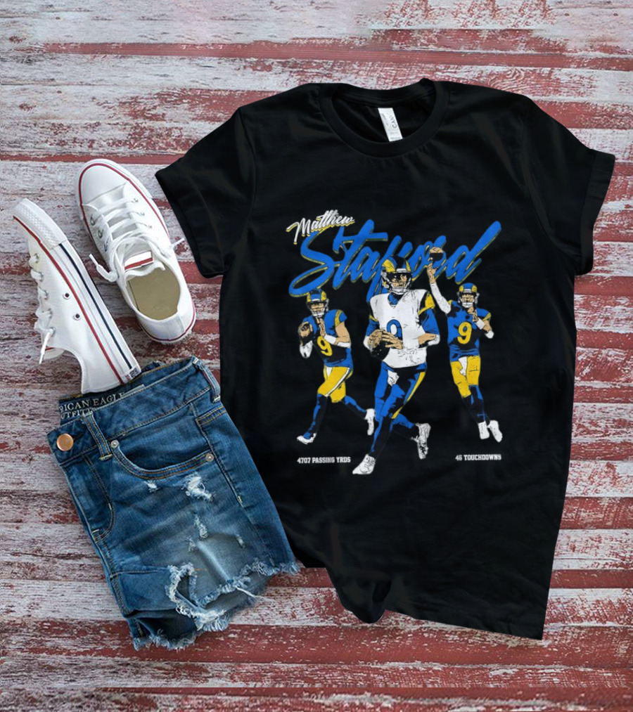 Matthew Stafford Los Angeles Rams MVP Quarterback Number 9 T-Shirt