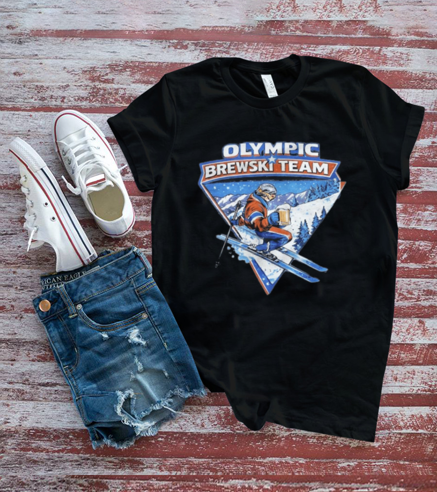 Olympic Brewski Team Skiing Snow Adventure T-Shirt