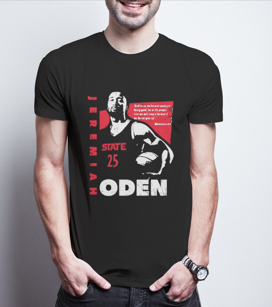 Jeremiah Oden San Diego State 25 Galatians 6:9 T-Shirt