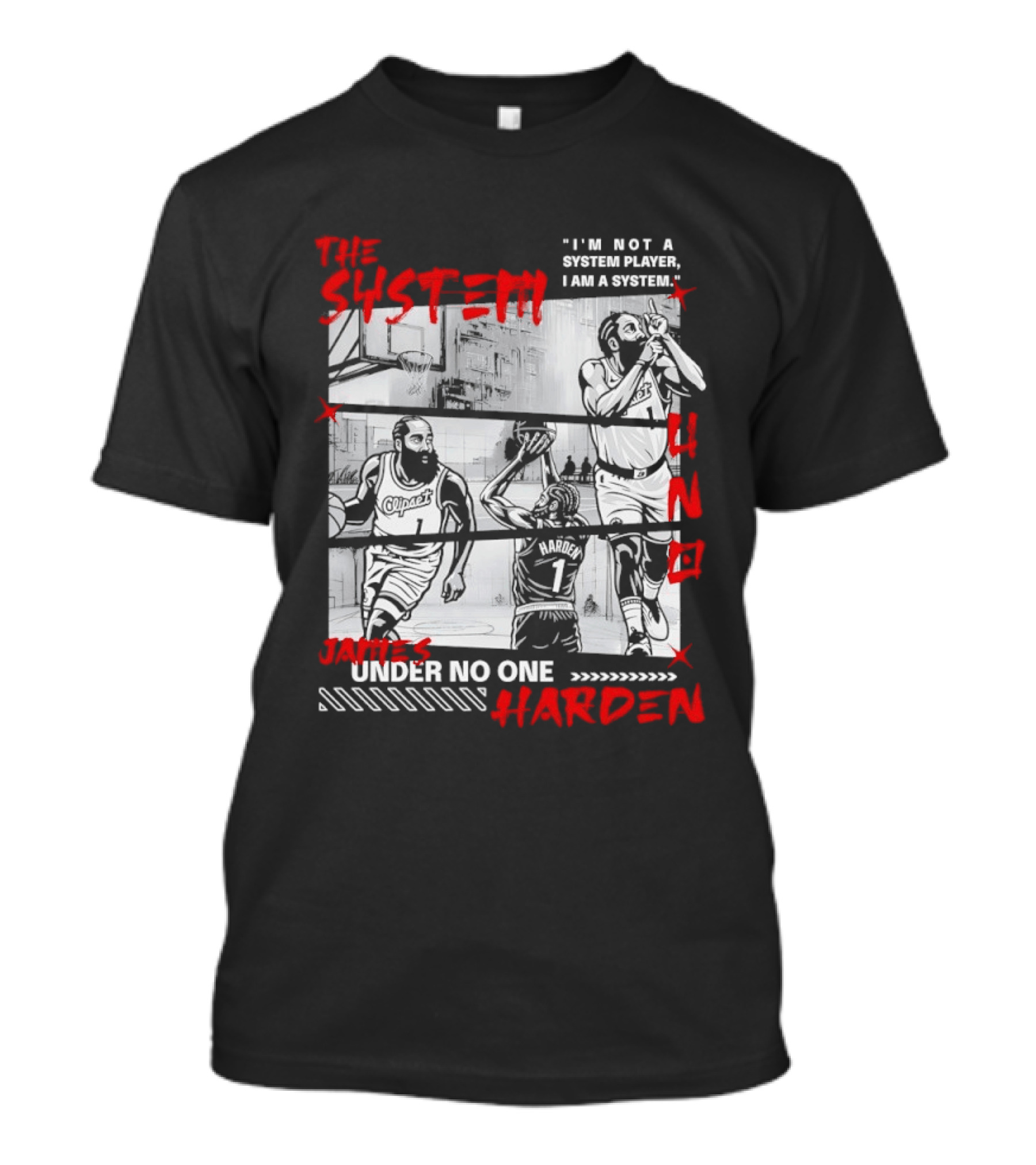 Los Angeles Clippers The System James Harden Under No One UNO T-Shirt