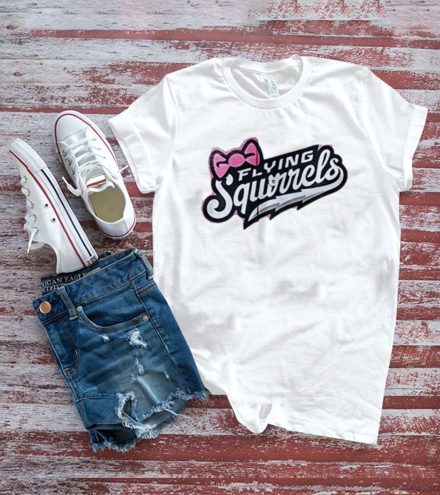 Richmond Flying Squirrels Nutasha Pink Bow Team Unveiled T-Shirt