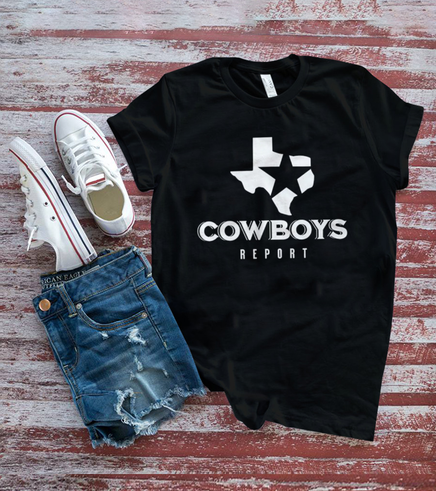 Cowboys Report Texas 2026 Star Map T-Shirt