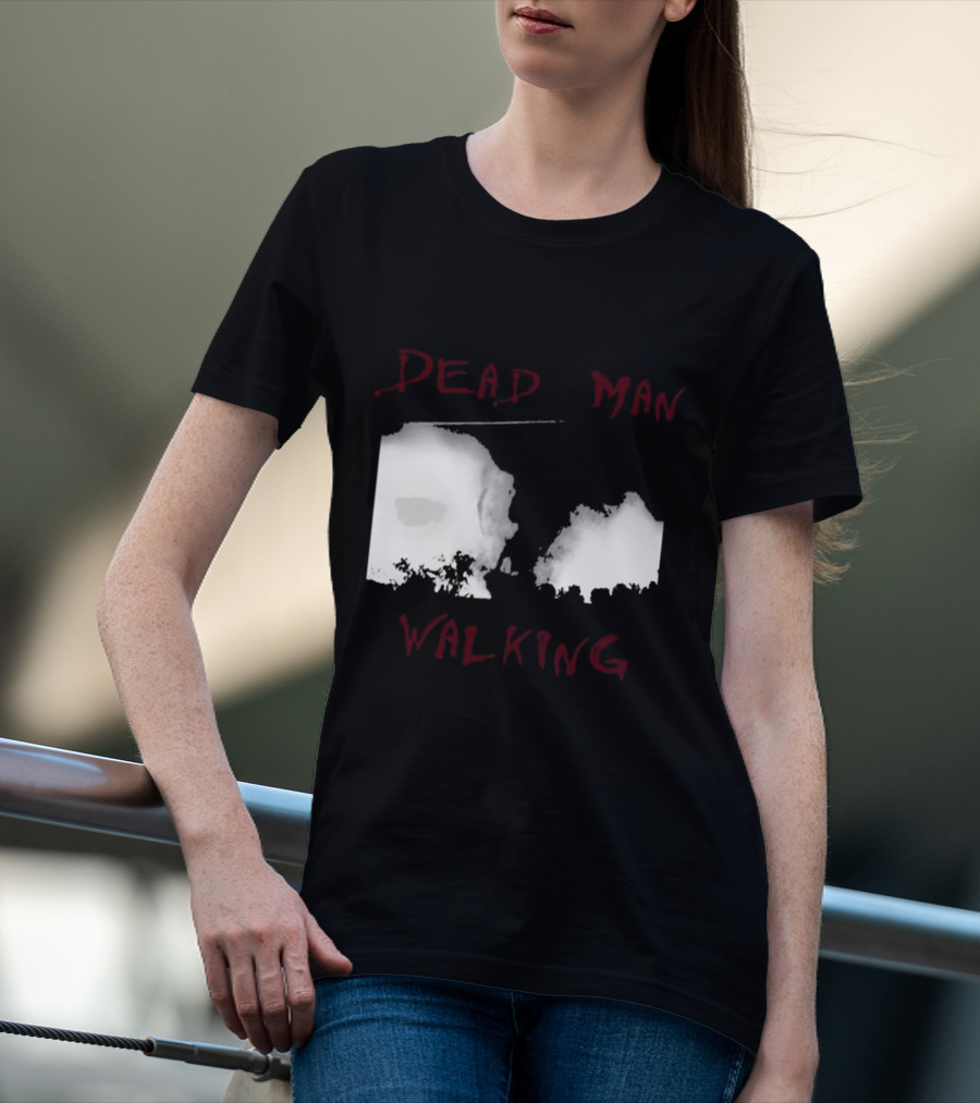 Dead Man Walking Zombie Hand Print Grunge T-Shirt