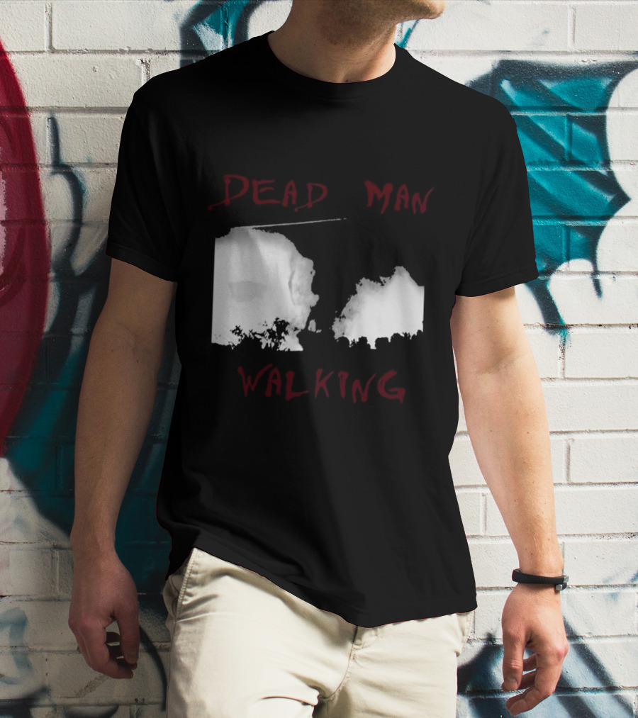 Dead Man Walking Zombie Hand Print Grunge T-Shirt