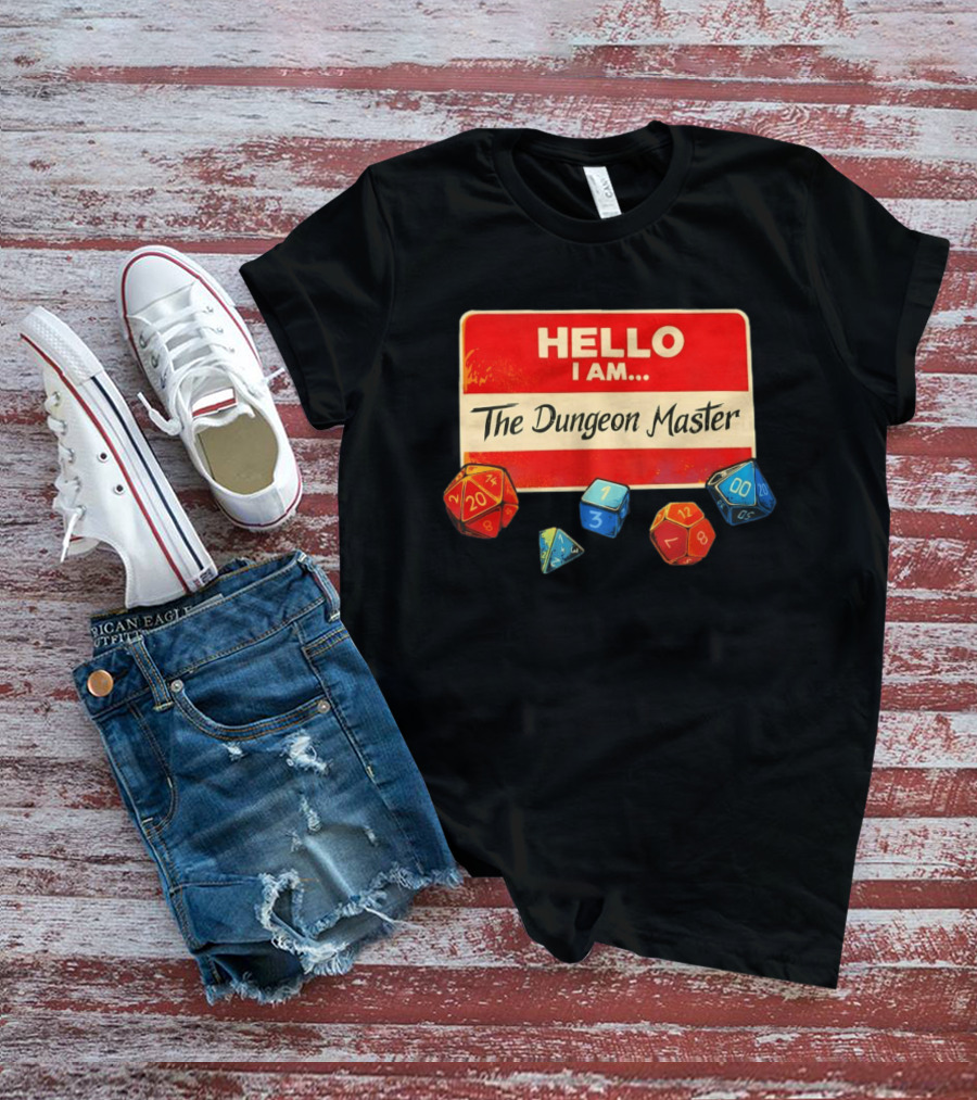Hello I Am The Dungeon Master Dice RPG Gaming T-Shirt