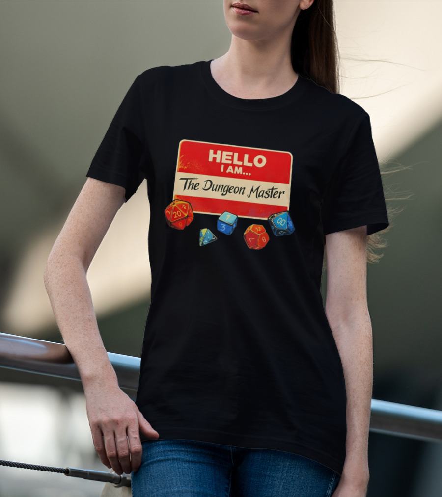 Hello I Am The Dungeon Master Dice RPG Gaming T-Shirt