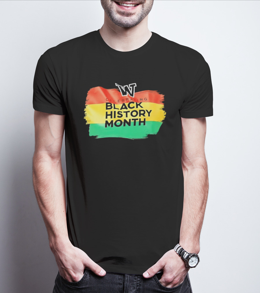 Celebrating Black History Month Washington Huskies W T-Shirt
