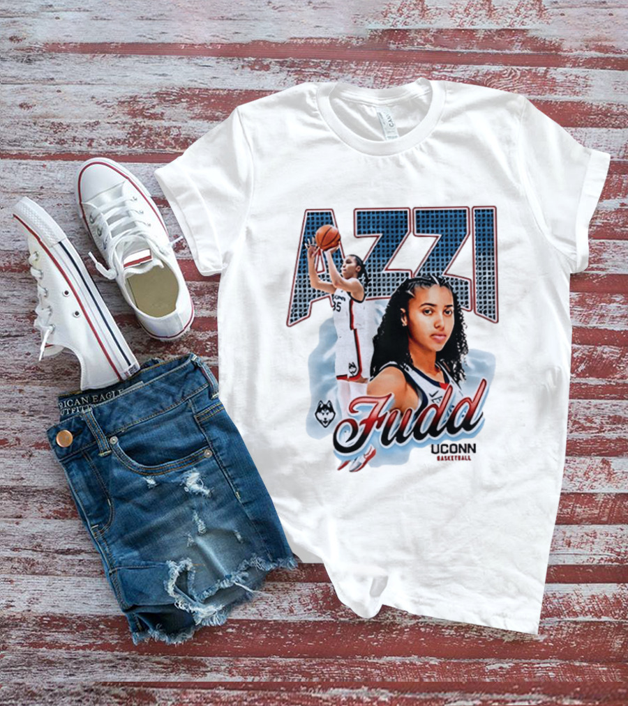 Azzi Fudd UConn Huskies Basketball Player T-Shirt