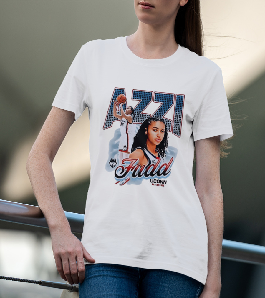 Azzi Fudd UConn Huskies Basketball Player T-Shirt