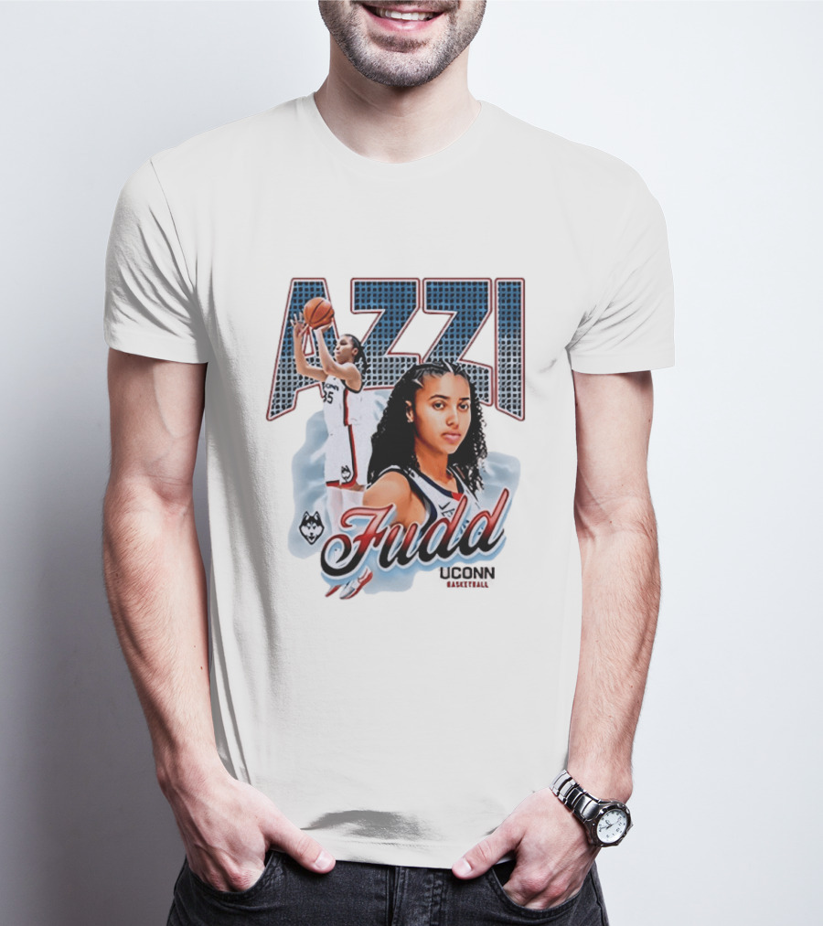 Azzi Fudd UConn Huskies Basketball Player T-Shirt