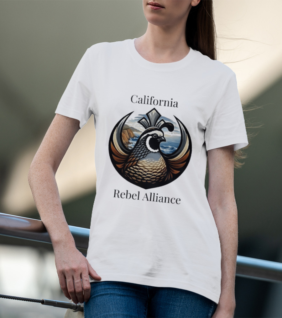 California Rebel Alliance Quail Coastal T-Shirt