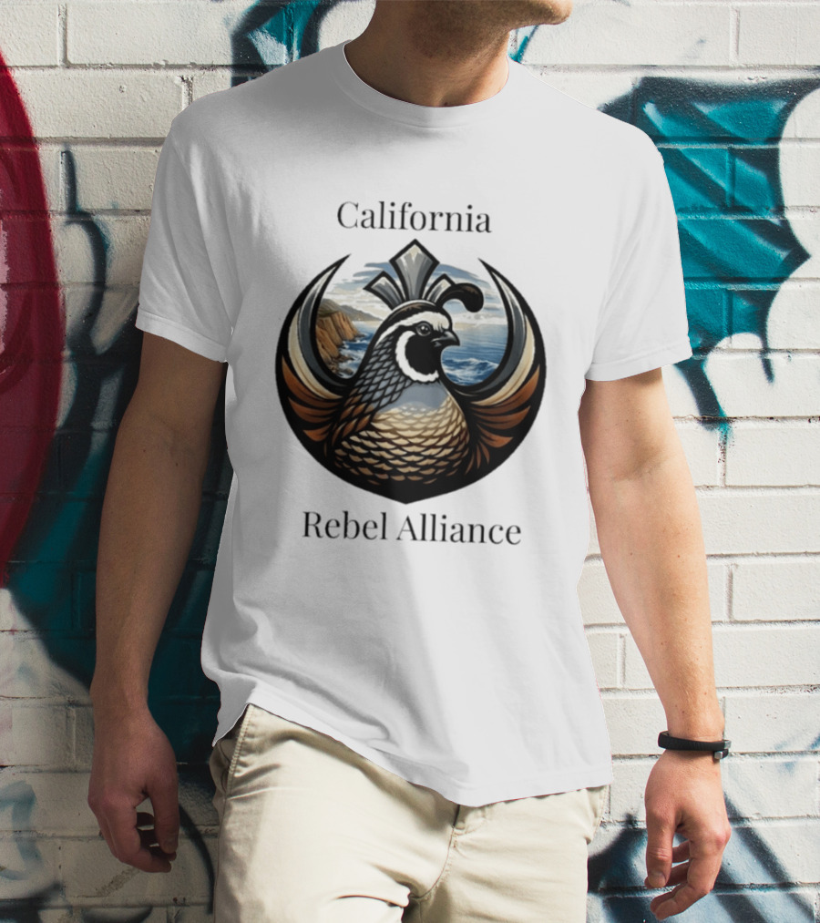 California Rebel Alliance Quail Coastal T-Shirt