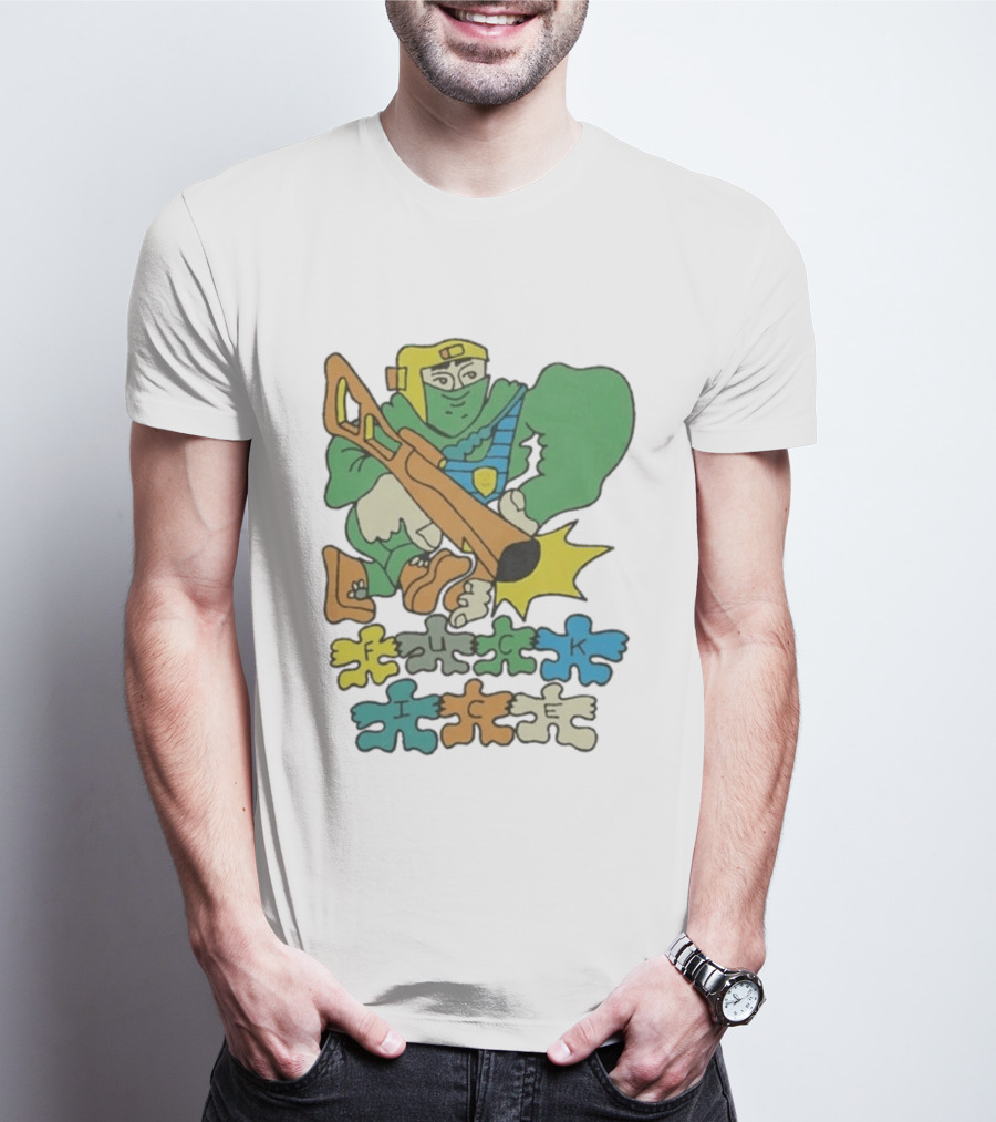Honeytv Fuck Ice Retro Soldier Puzzle T-Shirt