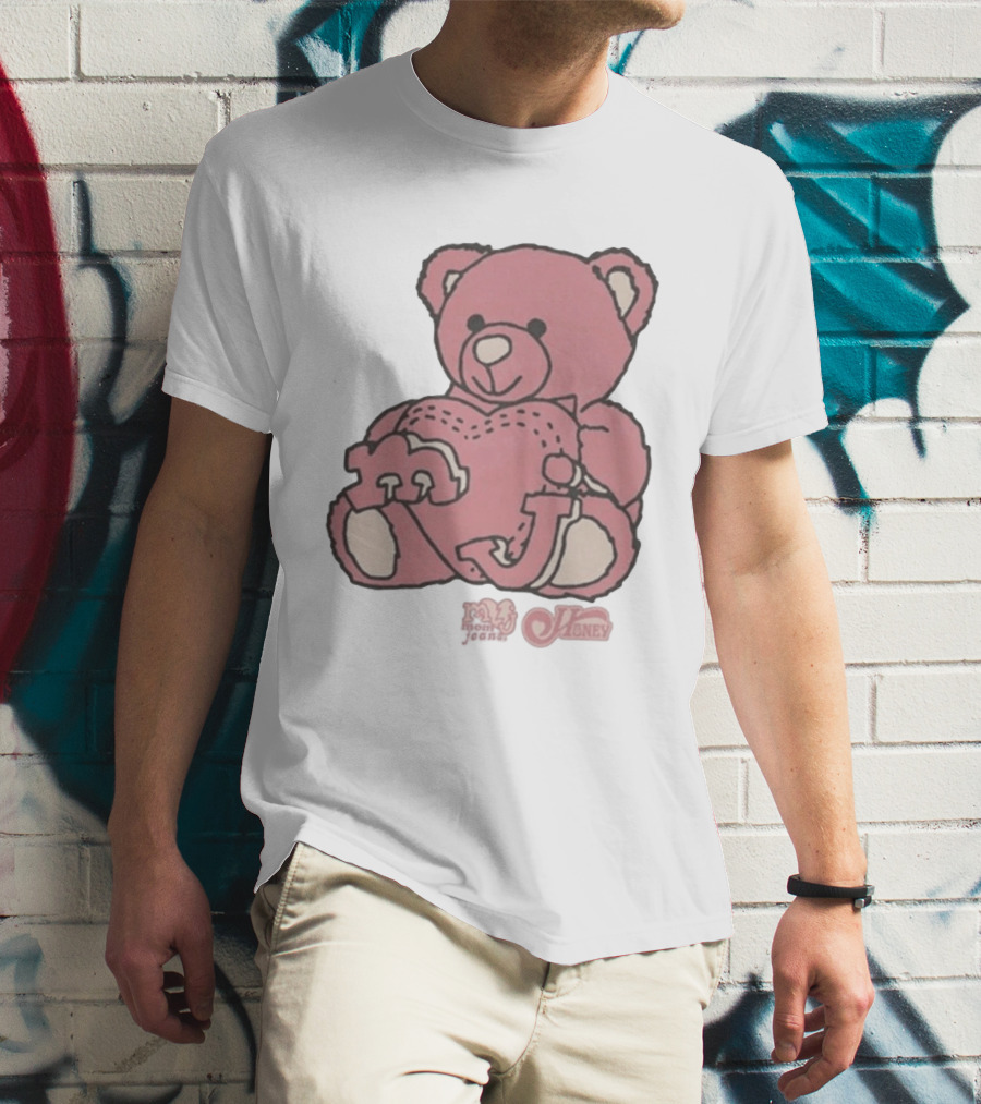 Mom Jeans Pink Bear Heart Honey T-Shirt