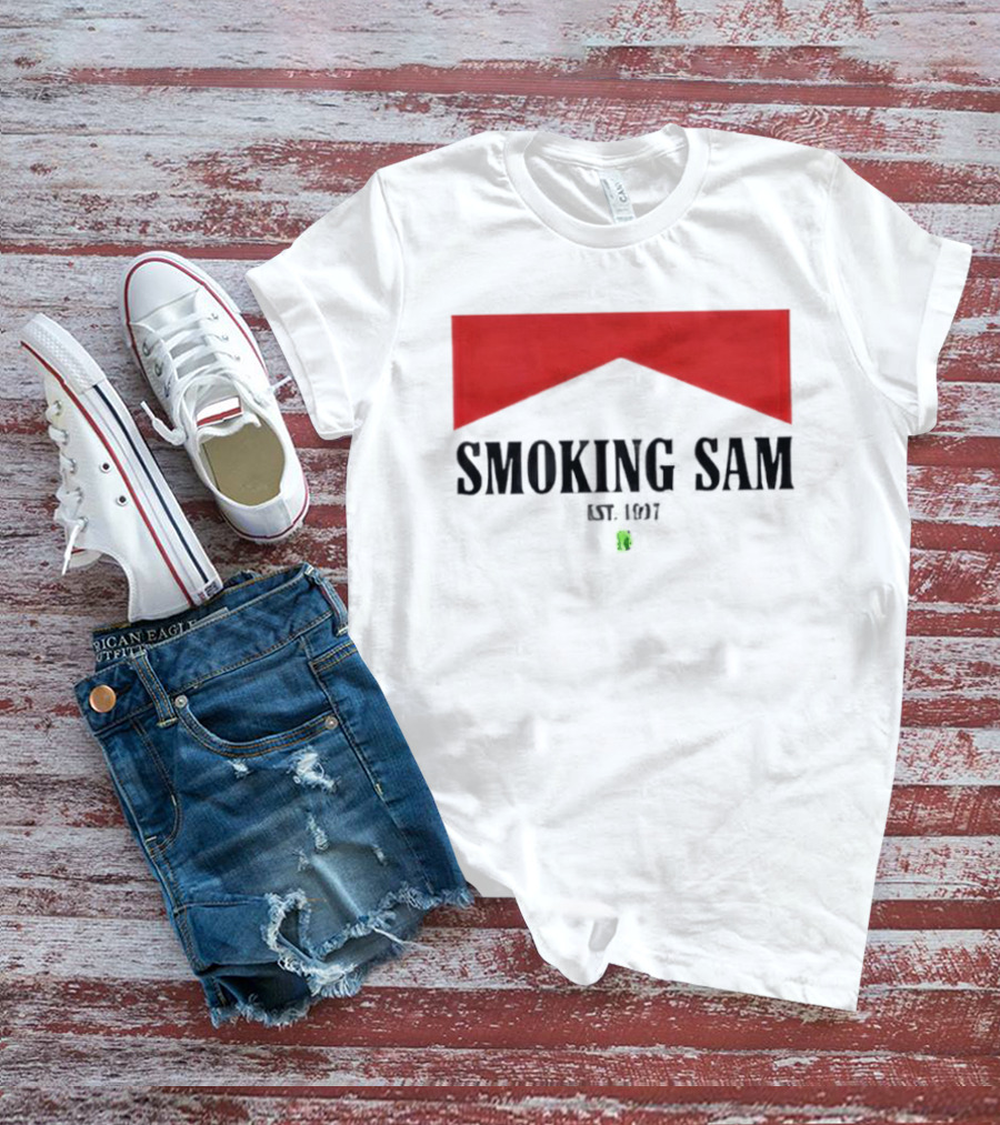 Smoking Sam Est 1997 Marlboro Man Seattle Football T-Shirt