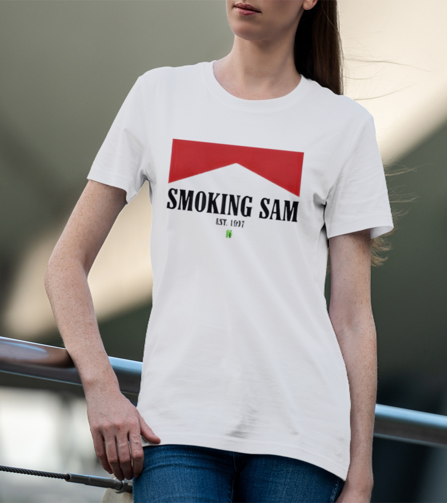 Smoking Sam Est 1997 Marlboro Man Seattle Football T-Shirt