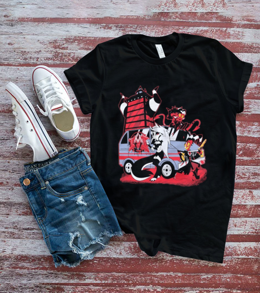 Hazbin Hotel Characters And IMP Van T-Shirt