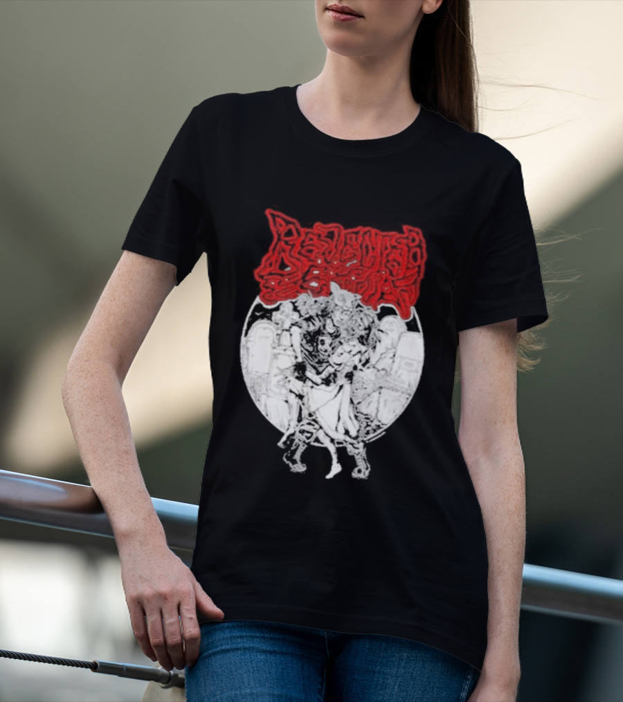 Lamb Mask Heart Motif Until Death Valentine's Symbolism T-Shirt