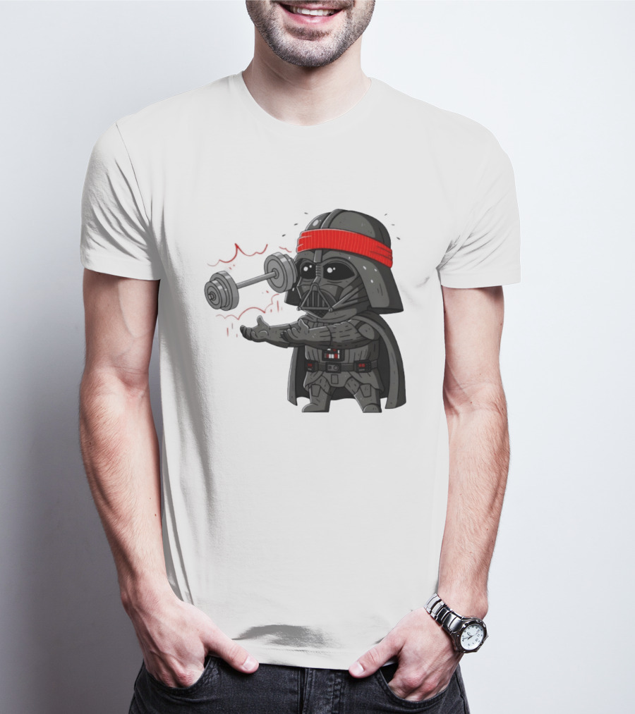 Force Lift Red Bandana Parody Villain Exercise Humor T-Shirt
