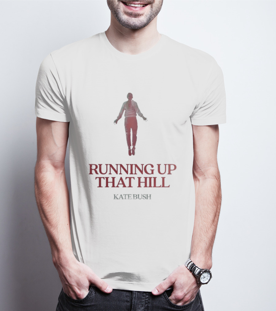 Running Up That Hill Kate Bush Music Stranger Things Silhouette Floating Figure T-Shirt