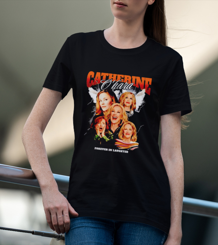 Catherine O'Hara Forever In Laughter Wings Collage T-Shirt