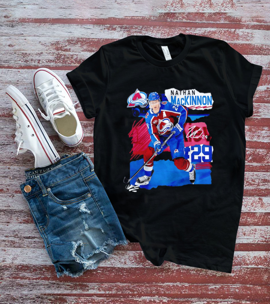Nathan MacKinnon 29 Colorado Avalanche Hockey NHL Player T-Shirt