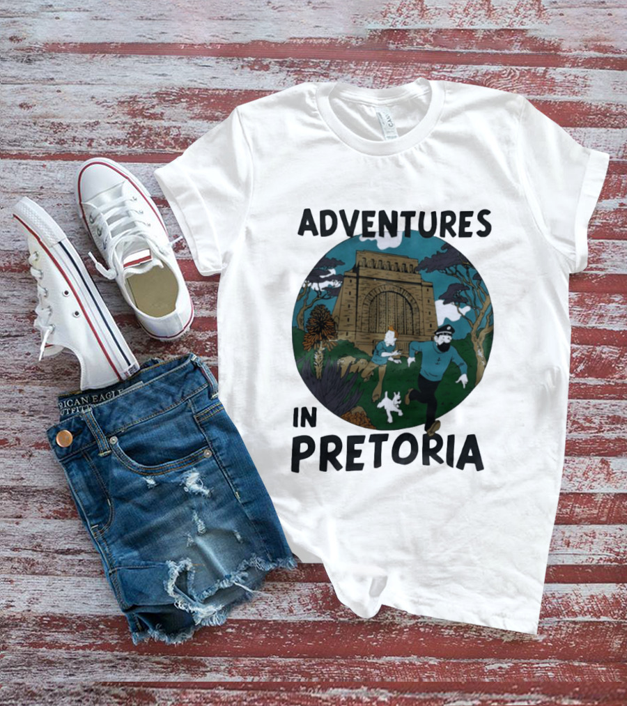 Adventures In Pretoria Tintin Captain Haddock Escape Scene T-Shirt